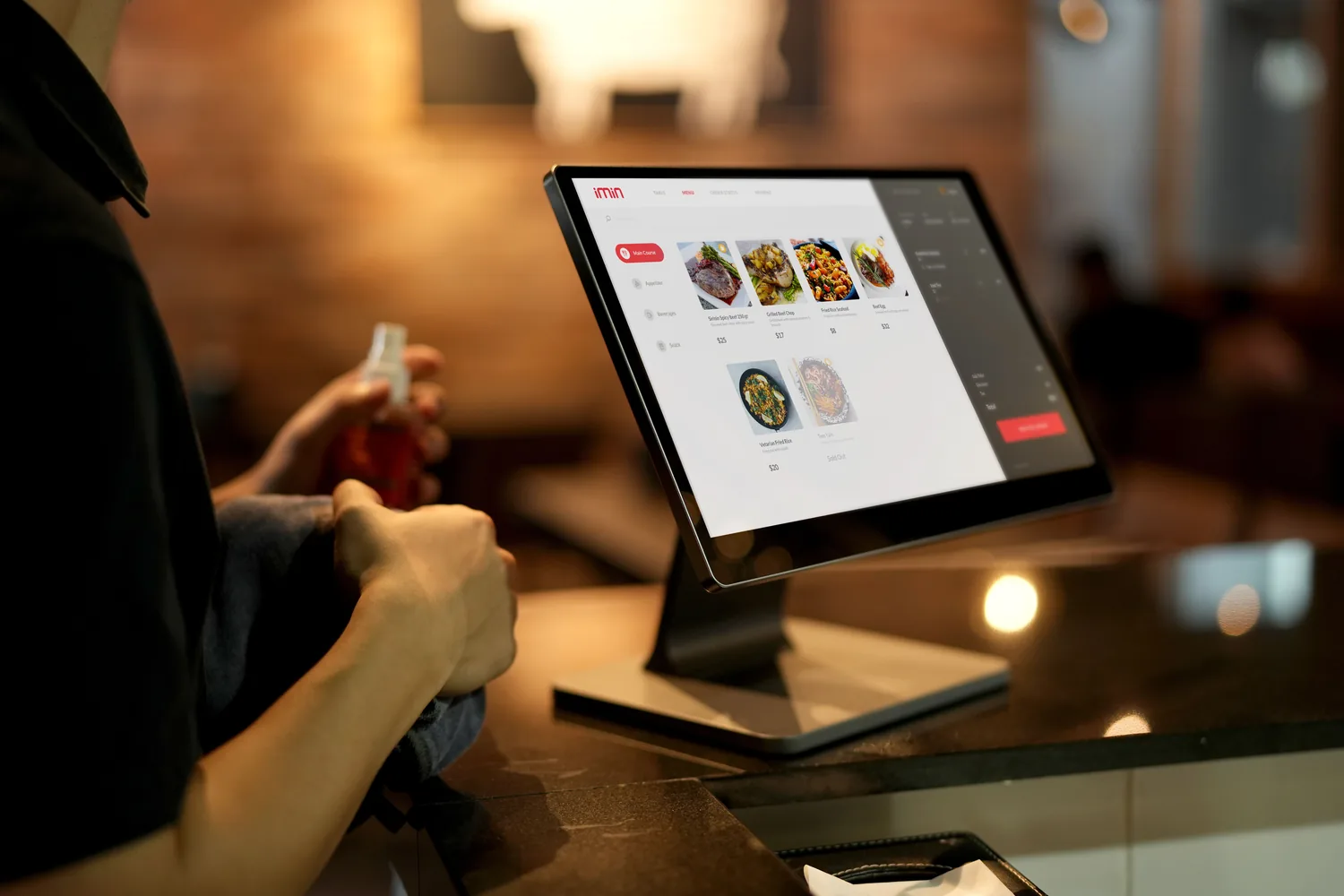 Order counter at a fast casual restaurant